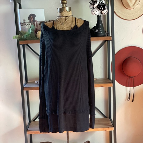 Free People | Black North Shore Thermal | S - Picture 5 of 16